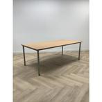 kantinetafel 200x100 cm,  beuken - grijs, Gebruikt, Bureau