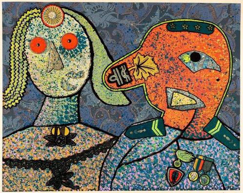 Enrico Baj (1924-2003) - Il generale Amin Dada e una delle, Antiek en Kunst, Antiek | Overige Antiek