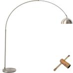 tectake Booglamp Arcus, staal, retro-stijl, 60W - Mat nikkel, Verzenden, Nieuw