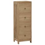 vidaXL Ladekast 30x30x90 cm massief teakhout, Huis en Inrichting, Kasten | Overige, Verzenden, Nieuw