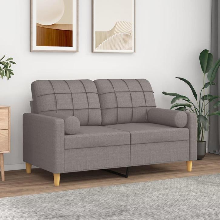 vidaXL Sierkussens 2 st 15x50 cm stof taupe, Huis en Inrichting, Woonaccessoires | Kussens, Nieuw, Verzenden