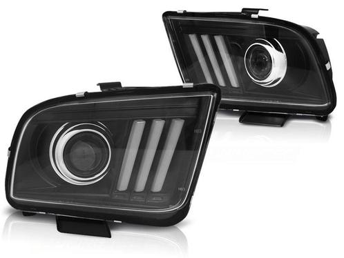 Koplampen met parkeerlicht FORD MUSTANG 04-09 ZWART, Auto-onderdelen, Verlichting, Nieuw, Ophalen of Verzenden