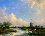 Daniel Koelman (1831-1857) - Hollands polderlandschap met, Antiek en Kunst