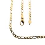 Bicolor gouden figaro schakel ketting | 66 cm (witgoud), Bijoux, Sacs & Beauté, Colliers, Ophalen of Verzenden