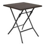 Inklapbare Tafel | Kunststof/Staal | Bruin Blad | Zwart, Zakelijke goederen, Verzenden, Nieuw in verpakking