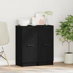 vidaXL Dressoirs 2 stuks in Zwart Eiken, 30x30x70 cm,, Huis en Inrichting, Verzenden, Nieuw