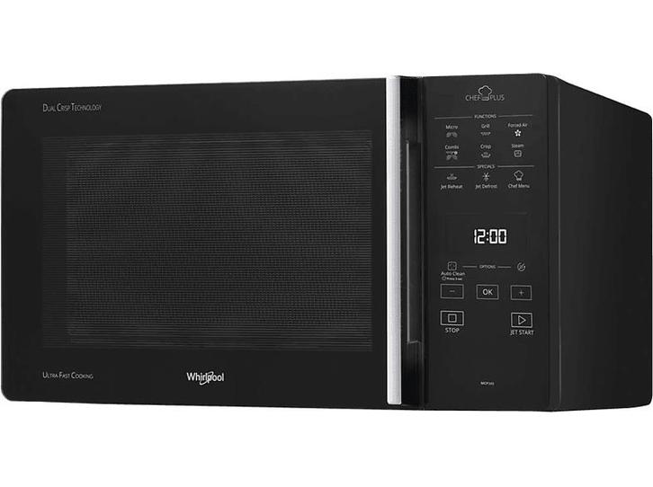 Whirlpool -  Combi Microgolfoven Chef Plus  - Zwart, Elektronische apparatuur, Microgolfovens, 60 cm of meer, Draaiplateau, Nieuw