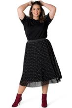 Rok Yesta plissee voile stip 78CM maat 52, Verzenden