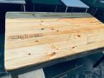 Stalen tafels – ROBUR – met houten topping ( 10 op voorraad)