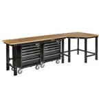 Werkbank hoekopstelling - Hoek werkbank 310 cm lang zwart, Ophalen of Verzenden, Nieuw