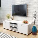 vidaXL Meuble TV Blanc brillant 140x40,5x35 cm, Neuf, Verzenden