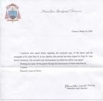 Pope John Paul II (1920-2005) - Hand-signed photo + document, Verzamelen, Nieuw