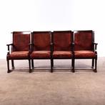 Vintage velours theaterbank opklapbaar | Brocante oude bios