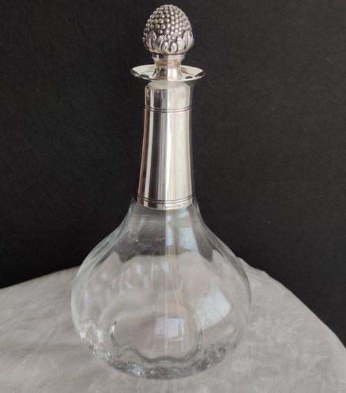 Christofle - Décanteur - Cristal, Plaqué(e) argent - Carafe, Antiquités & Art, Antiquités | Meubles | Tables