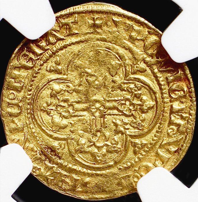 België - Vlaanderen (Graafschap van). Louis II de Male. 1/4, Postzegels en Munten, Munten | Nederland