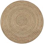 vidaXL Tapijt rond 120 cm gevlochten jute, Huis en Inrichting, Stoffering | Tapijten en Vloerkleden, Verzenden, Nieuw