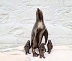 Beeldje - Penguin family (4) - Brons