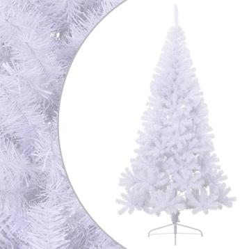 vidaXL Kunstkerstboom met standaard half 240 cm PVC groen, Verzenden