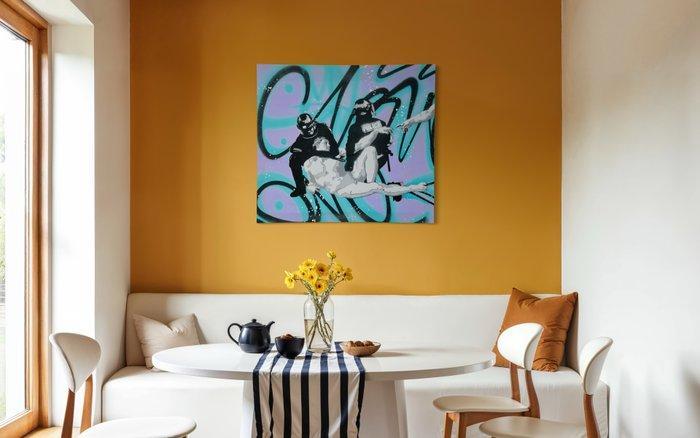 Sinao - Adams Riot [100% handmade], Antiek en Kunst, Kunst | Schilderijen | Modern