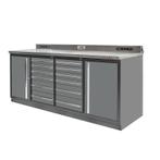 Professionele werkbank – montagetafel 215 x 70 x 95 cm. met, Doe-het-zelf en Bouw, Ophalen of Verzenden, Nieuw