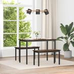 vidaXL Bank Rook Eik 80 x 35 x 45 cm Bewerkt hout, Huis en Inrichting, Verzenden, Nieuw