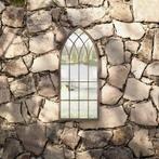 vidaXL Tuinspiegel 70x30 cm ijzer zandkleurig, Verzenden, Nieuw