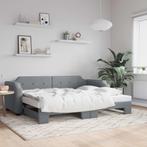 vidaXL Slaapbank met onderschuifbed 100x200 cm stof, Verzenden, Nieuw