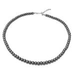 Fako Bijoux® - Parelketting - 6mm - Mini - Grijs, Handtassen en Accessoires, Kettingen, Verzenden, Nieuw