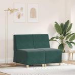 vidaXL Modulaire Sofa Eenheid Armless 2 pcs Donkergroen, Huis en Inrichting, Verzenden, Nieuw