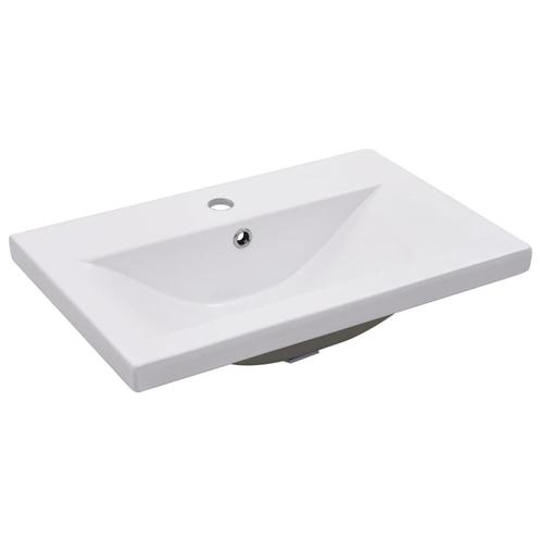 Keramische Inbouwwastafel 61cm | Wit | Retour Deal | Stra..., Huis en Inrichting, Badkamer | Badkamermeubels, 50 tot 75 cm, Nieuw