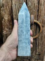 Blauwe Calciet & Shell Agaat met geode - obelisken - Hoogte: