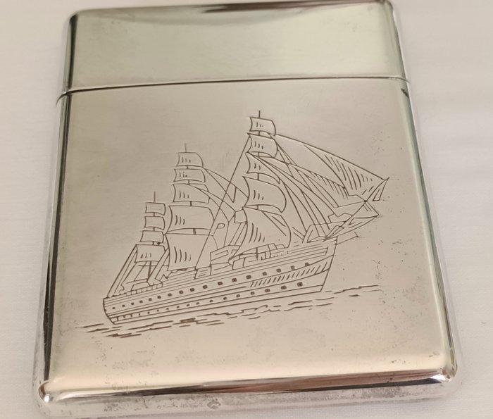 Del Conte - sigaretten dispenser - .925 zilver - Zakformaat, Antiek en Kunst, Antiek | Zilver en Goud