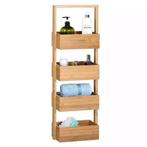 Tweedekans | Asda - Badkamer wandrek - Bamboe - 88x16x28 cm, Ophalen of Verzenden, Nieuw