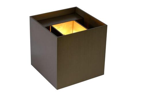 Lucide XIO - Wandlicht Vierkant G9/3.5W 350LM 2700K Koffie, Huis en Inrichting, Lampen | Wandlampen, Nieuw, Metaal, Verzenden