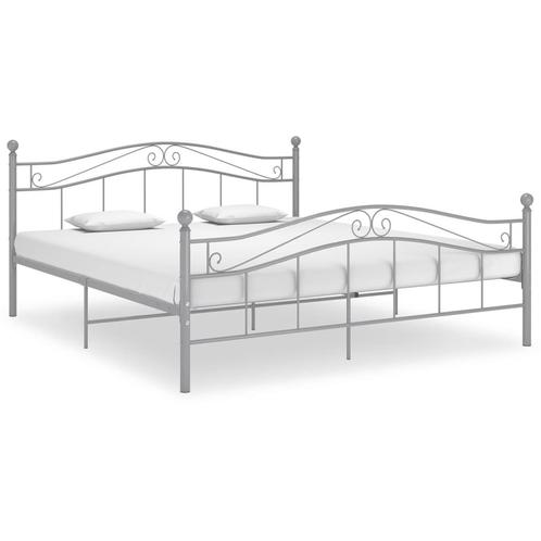vidaXL Bedframe metaal grijs 180x200 cm, Huis en Inrichting, Slaapkamer | Bedden, Nieuw, Verzenden
