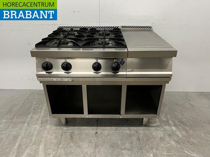 RVS Fagor 4 pits fornuis met werkunit 105 cm GAS Horeca, Zakelijke goederen, Horeca | Keukenapparatuur, Ophalen of Verzenden