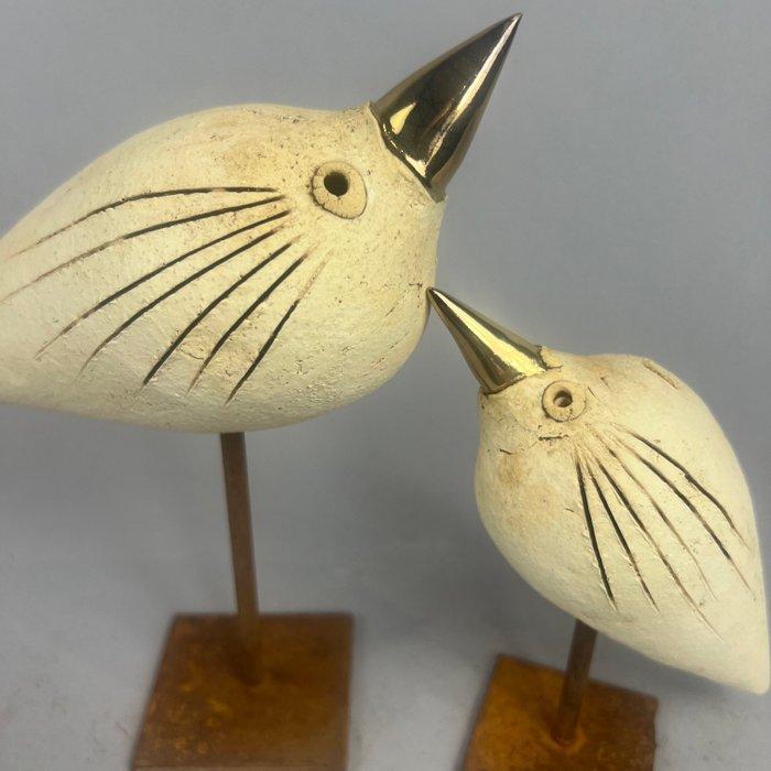 Ewa Budzowska - NO RESERVE- 2 BIRDS- (decorated 24 carat, Antiek en Kunst, Kunst | Designobjecten