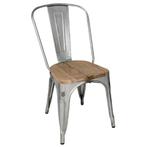 Stoelen | BISTRO | Hout/Staal | Hout (Essen) | Zilver Frame, Verzenden, Nieuw in verpakking