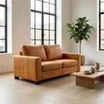 Leren bank Energy - 2 zits - Kenia Cognac (cognac) - Poten, Huis en Inrichting, 150 tot 200 cm, Nieuw, Ophalen of Verzenden, Modern