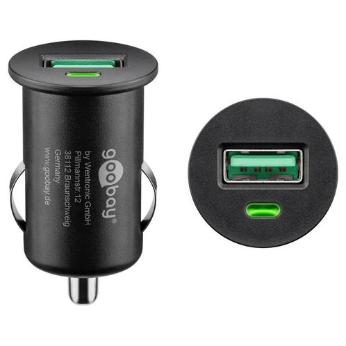 Goobay USB Autolader - Quick Charge 3.0 - 1 Poort - Zwart, Autos : Pièces & Accessoires, Batteries & Accessoires