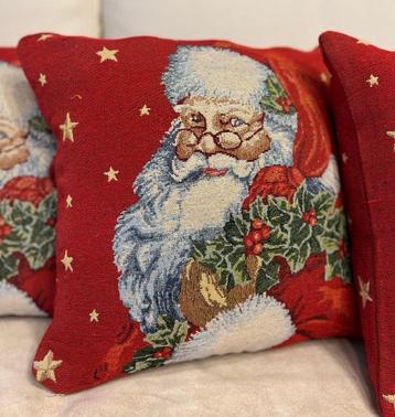 Kerstkussens voor decoratie - jacquardstof van katoen - beschikbaar voor biedingen