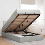 vidaXL Ottoman bed met matras 120x200 cm fluweel lichtgrijs, Huis en Inrichting, Slaapkamer | Bedden, Verzenden, Nieuw