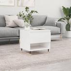 vidaXL Salontafel 50x46x50 cm bewerkt hout hoogglans wit, Huis en Inrichting, Tafels | Salontafels, Verzenden, Nieuw