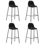 vidaXL Barstoelen 4 st stof zwart, Huis en Inrichting, Barkrukken, Verzenden, Nieuw