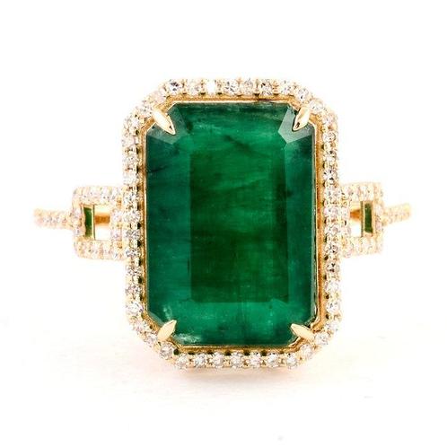 Zonder Minimumprijs - Ring - 14 karaat Geel goud -  5.54ct., Handtassen en Accessoires, Ringen
