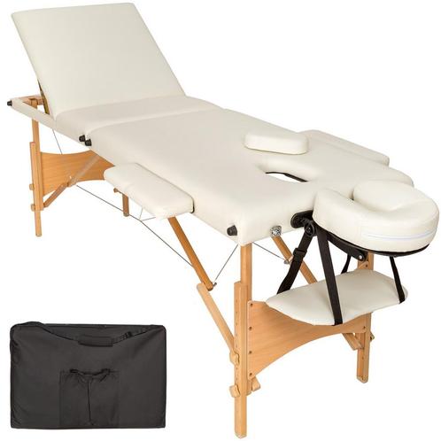3 zone massagetafel Daniel, matras + tas - beige, Sport en Fitness, Massageproducten, Verzenden