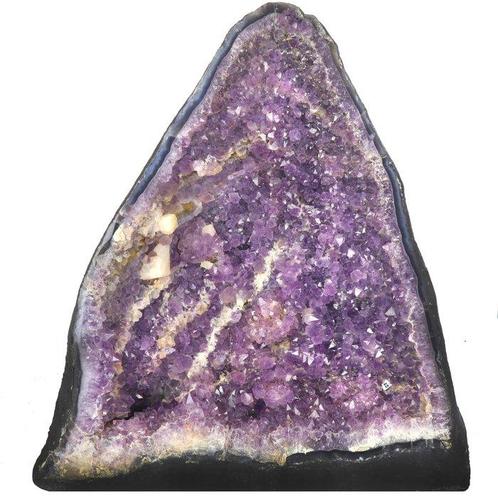 Geen Reserve - Amethist Geode - 38x32x18 cm- 11 kg, Verzamelen, Mineralen en Fossielen