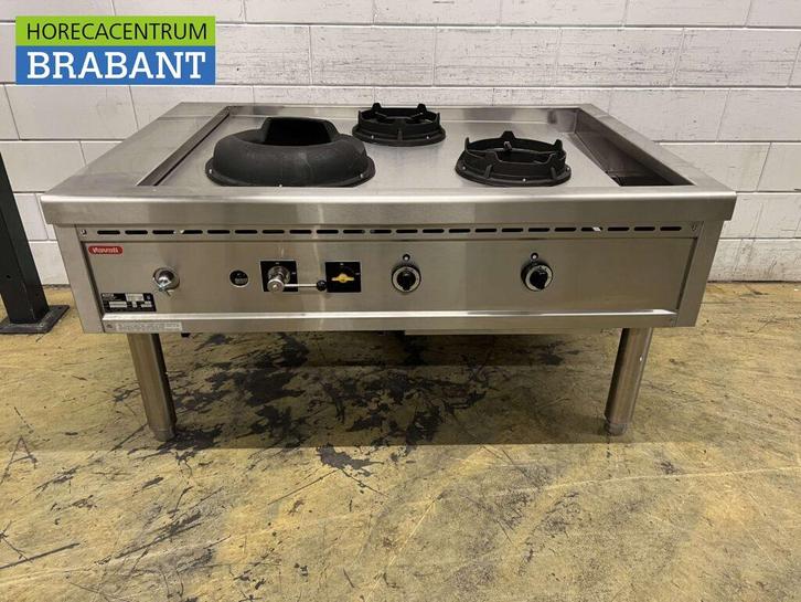 Table wok Nayati en acier inoxydable cuiseur wok 3 brûleurs, Zakelijke goederen, Horeca | Overige, Verzenden