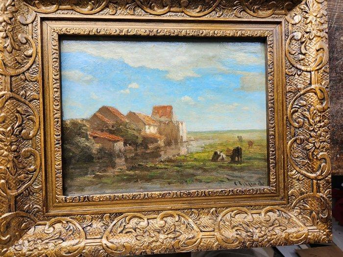 Europese school (XX) - Schitterend Frans landschap met, Antiek en Kunst, Kunst | Schilderijen | Klassiek