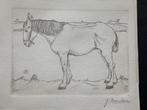 Jan Mankes (1889 - 1920) - Paard staand naar links, Antiquités & Art